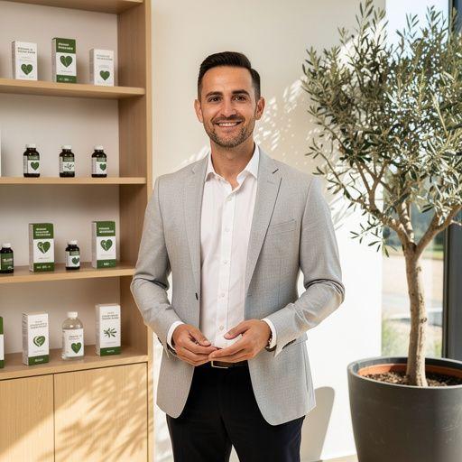 Viduržemio jūros gamtos grožis, vaizduojantis alyvmedžių sodą.